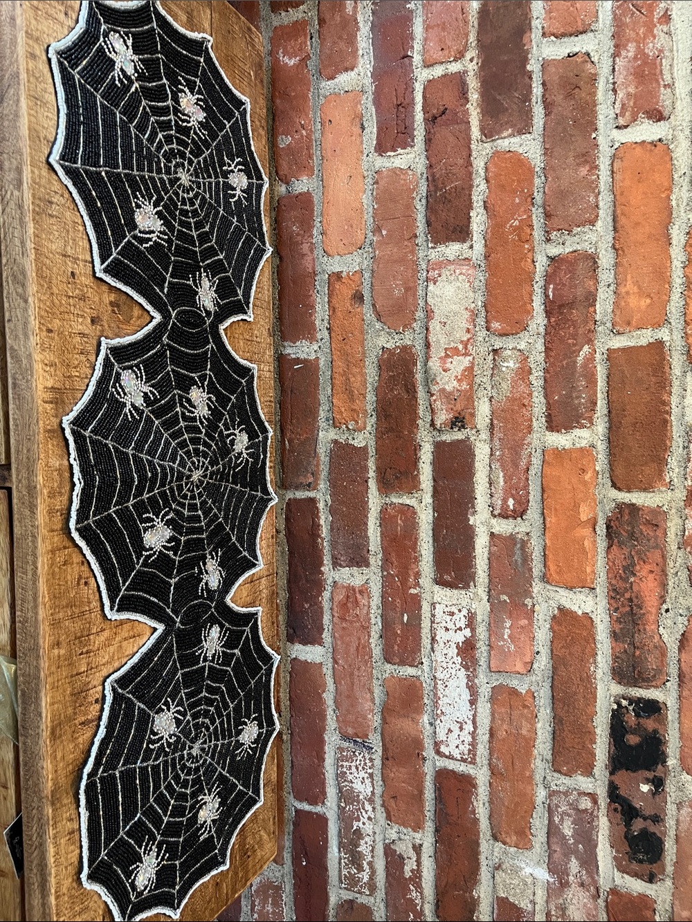 Rachel Zoe Black and silver Spider Web Table Runner